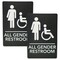 ADA-Compliant Wayfinding Signs – Durable, Non-Glare, Scratch-Resistant & Ready to Install. Featuring Grade 2 Braille & Raised Tactile Text, These Premade Signs Ensure Easy Compliance for Businesses 2 Pack